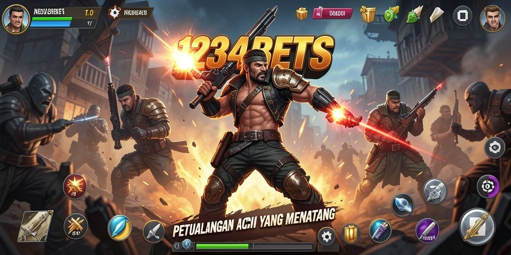 Tampilan gameplay mendebarkan di 1234BETS yang penuh aksi.