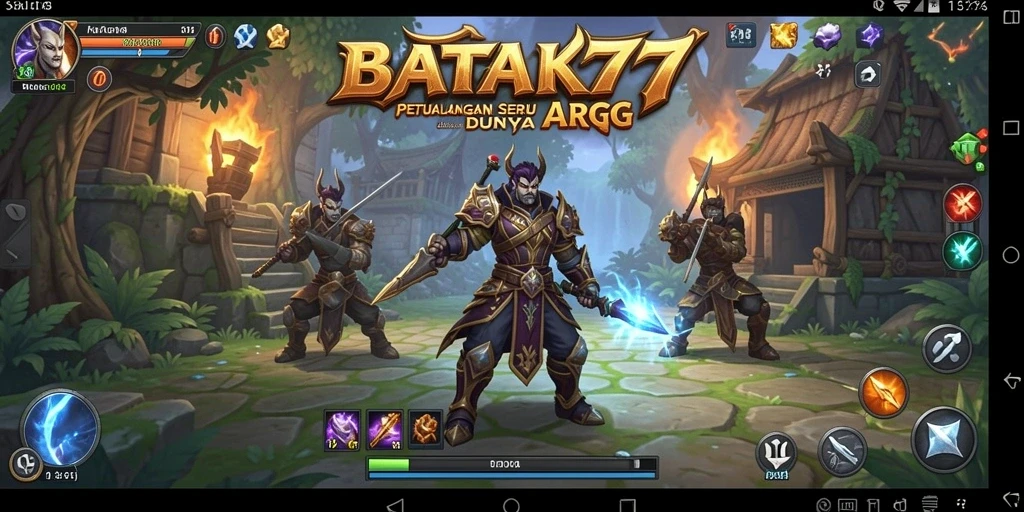 Tampilan gameplay BATIK77 yang penuh aksi dan petualangan.