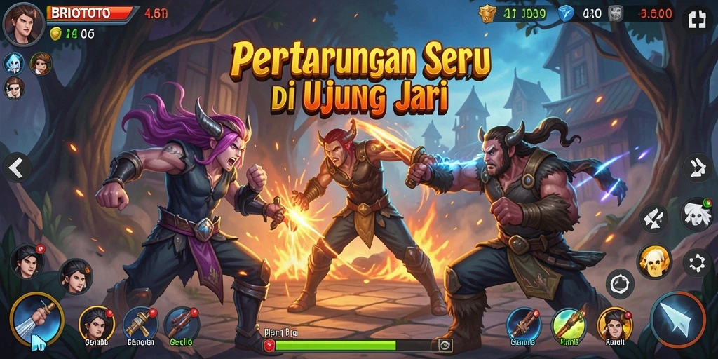 Tampilan BRIOTOTO dengan aksi pertarungan yang mendebarkan.