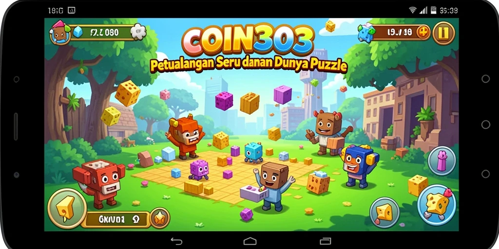 Gameplay COIN303 yang menantang dan penuh warna.