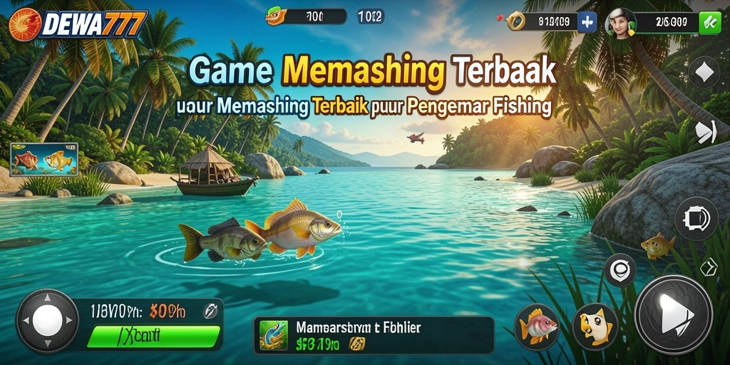 Tampilan gameplay memancing yang menakjubkan di DEWA777.
