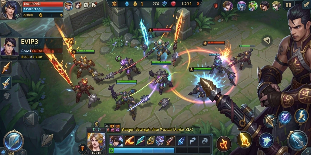 Screenshot tampilan gameplay EVIP3 yang menarik dan strategis.