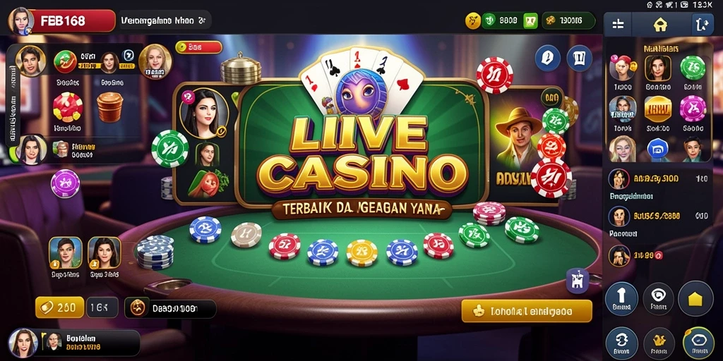 Tampilan screenshot game Live Casino FB168 dengan dealer langsung.