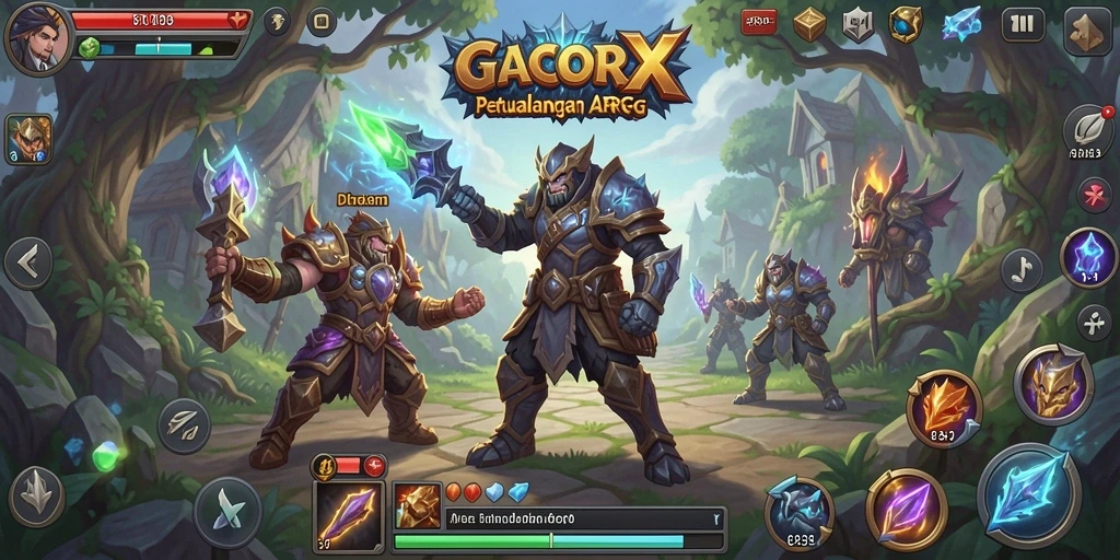 Tampilan gameplay GACORX yang mendebarkan dan penuh aksi.