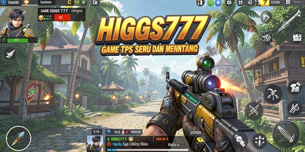 Tampilan gameplay seru HIGGS777 dalam aksi TPS.