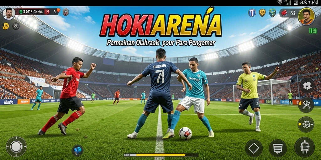 Tampilan gameplay seru di HOKIARENA dengan aksi olahraga yang dinamis.