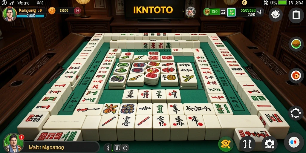 Tampilan gameplay seru IKNTOTO dalam permainan Mahjong.