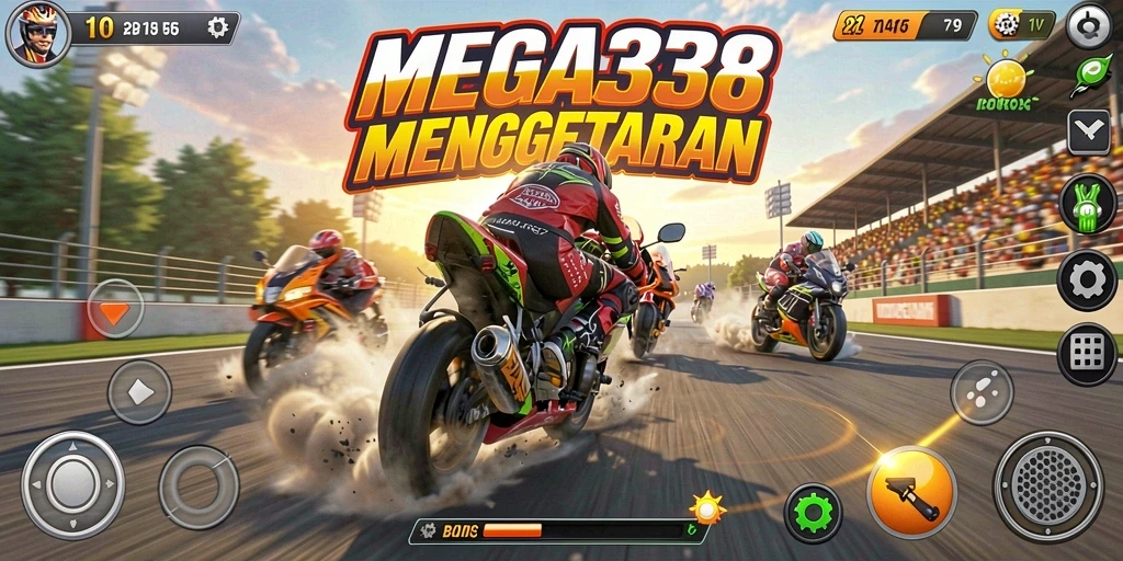 Tampilan gameplay MEGA338 yang penuh aksi dan cepat.