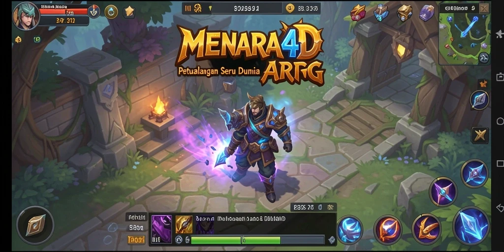 Tangkapan layar MENARA4D menunjukkan aksi pertarungan yang intens dan grafis yang menakjubkan.