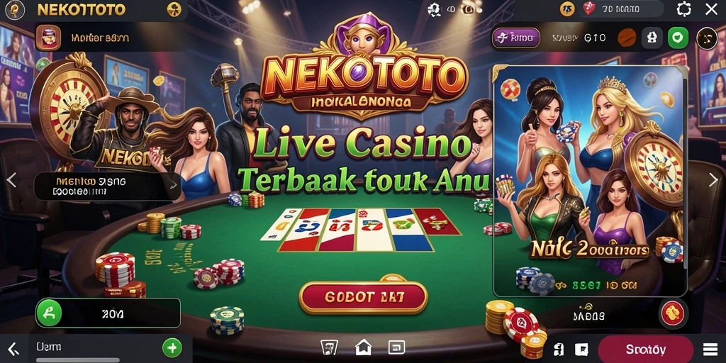 Gameplay menawan dan interaktif dari NEKOTOTO dalam suasana Live Casino.