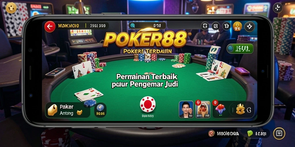 Screenshot gameplay POKER88 menampilkan aksi seru permainan poker.
