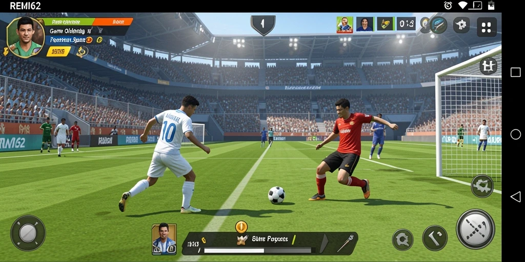 Tampilan gameplay seru dari REMI62 yang menampilkan aksi olahraga.