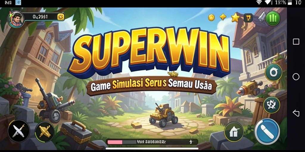 Tampilan screenshot SUPERWIN menampilkan gameplay yang menawan dan menarik.