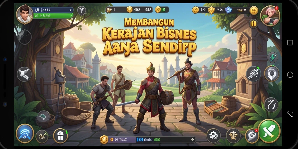 Tampilan utama UH77 menampilkan bisnis yang berkembang pesat.