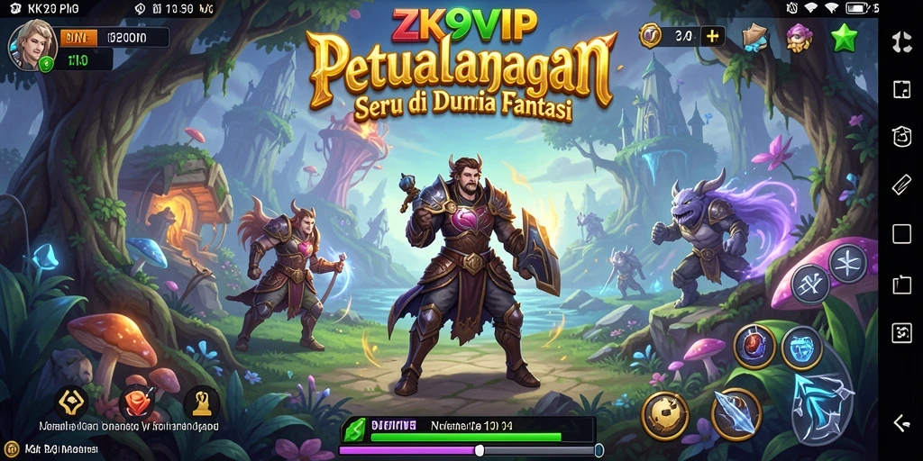 Tampilan gameplay ZK9VIP yang menakjubkan saat menjelajahi dunia fantasi.